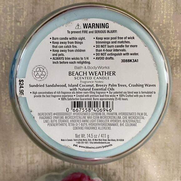 Lot of 4 NWT! Bath & Body Beach Theme Products: 1 Candle, 1 Soap & 2 Lotions - Picture 4 of 12